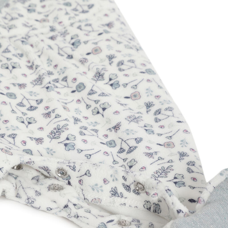 Girls Natural Printed Bodysuit with Dungaree image number 5